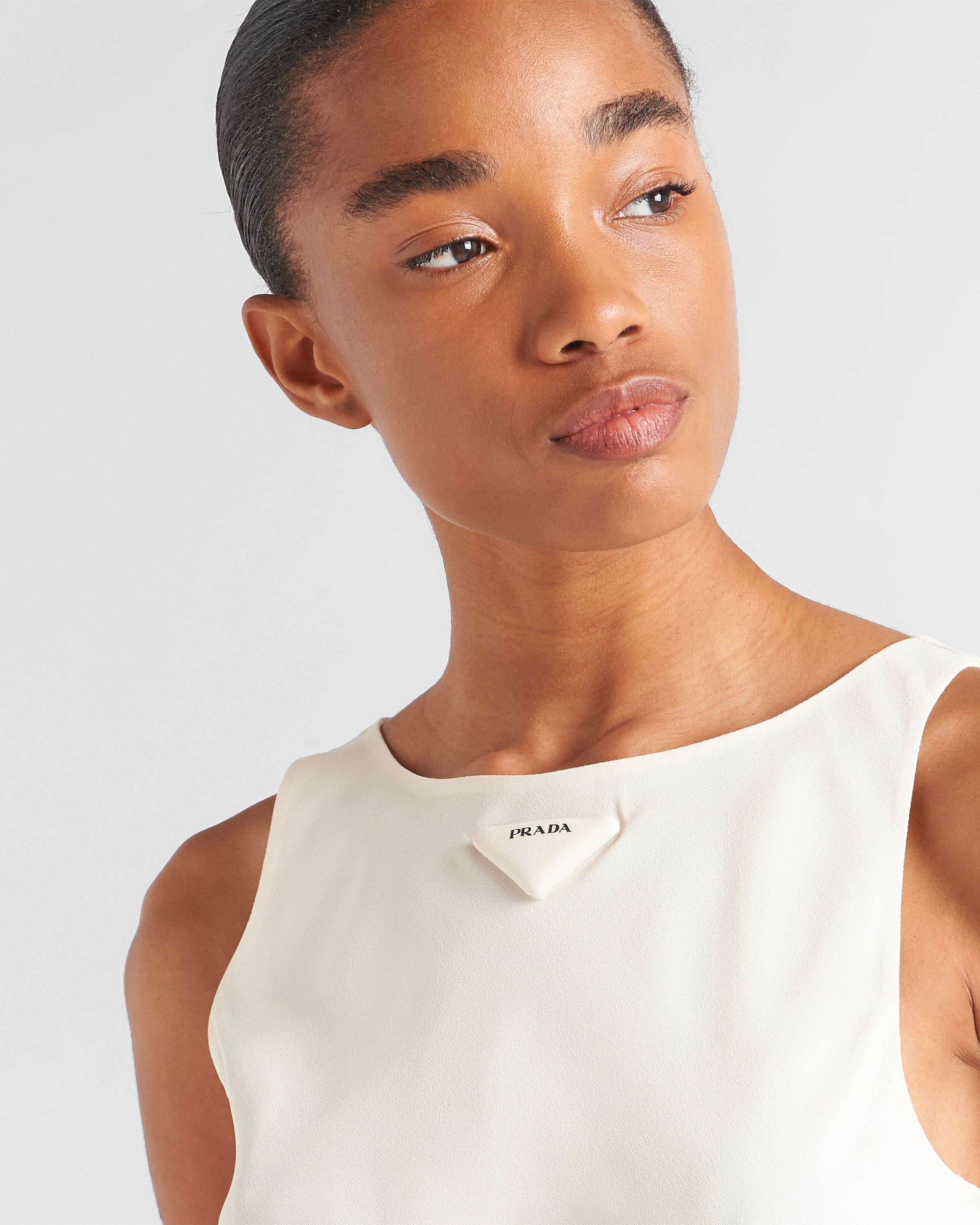 Ivory Sablé dress | PRADA
