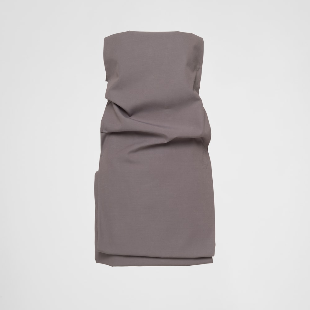 Prada Robe courte en gabardine 1