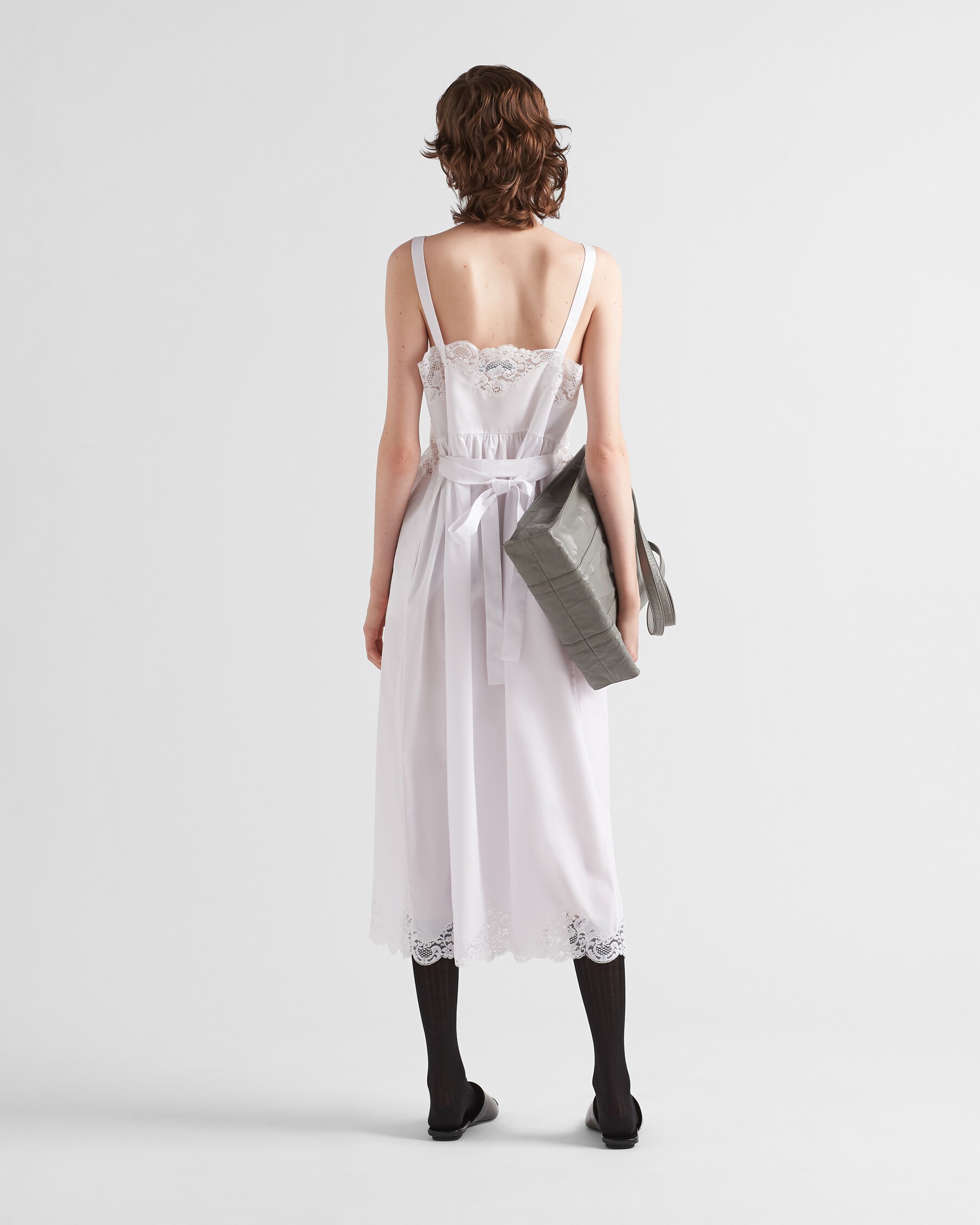 Prada 25 Sequin Vest Dress White Polyester