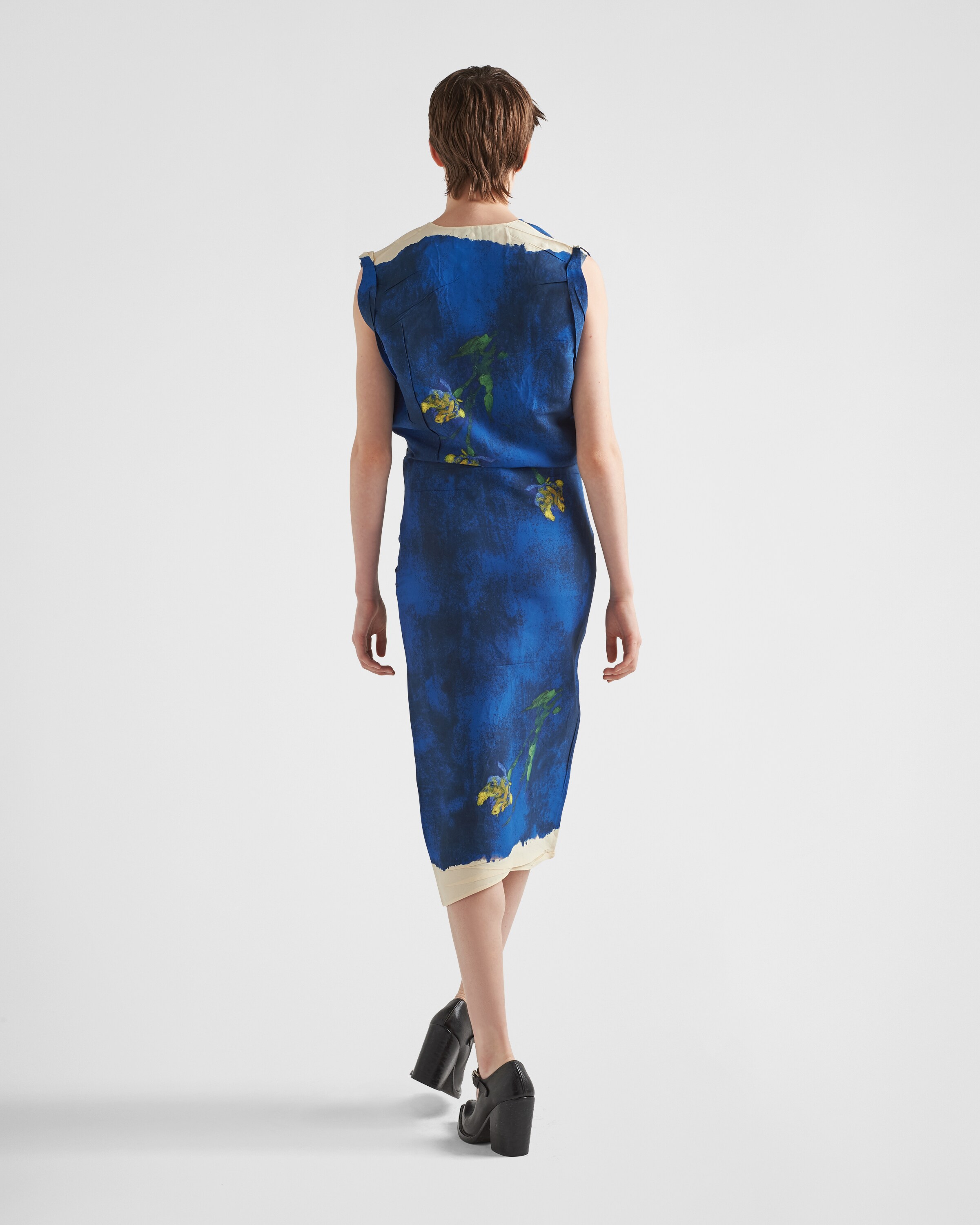 Prada Paper\u002Dbased printed technical fabric dress 5