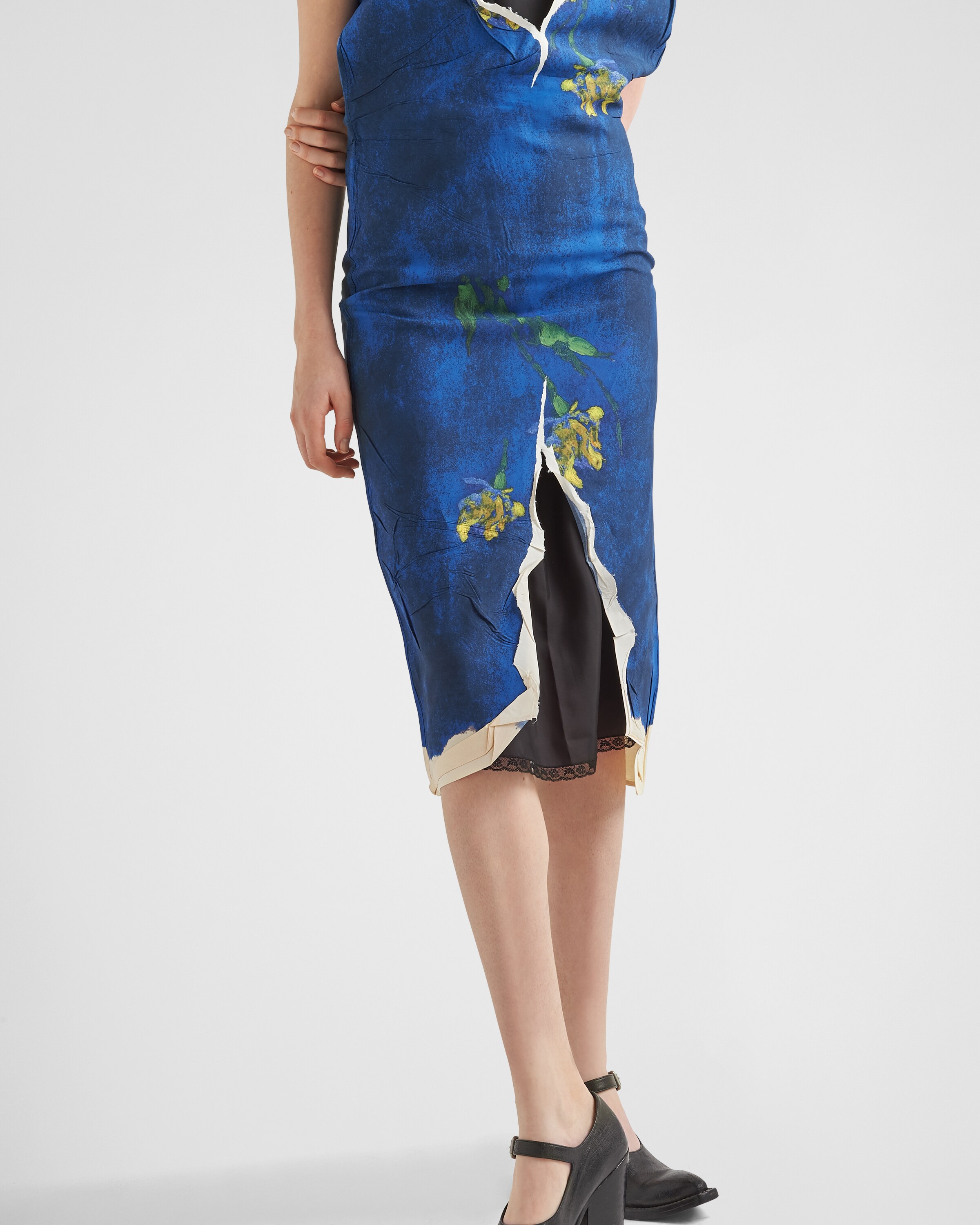 Prada Paper\u002Dbased printed technical fabric dress 4