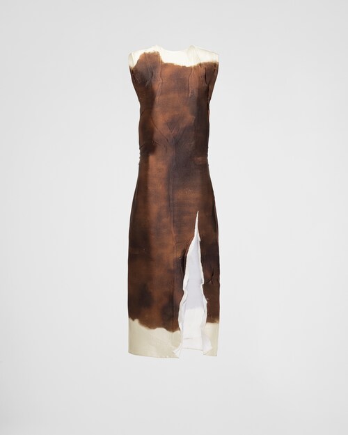 Prada Printed satin dress 1