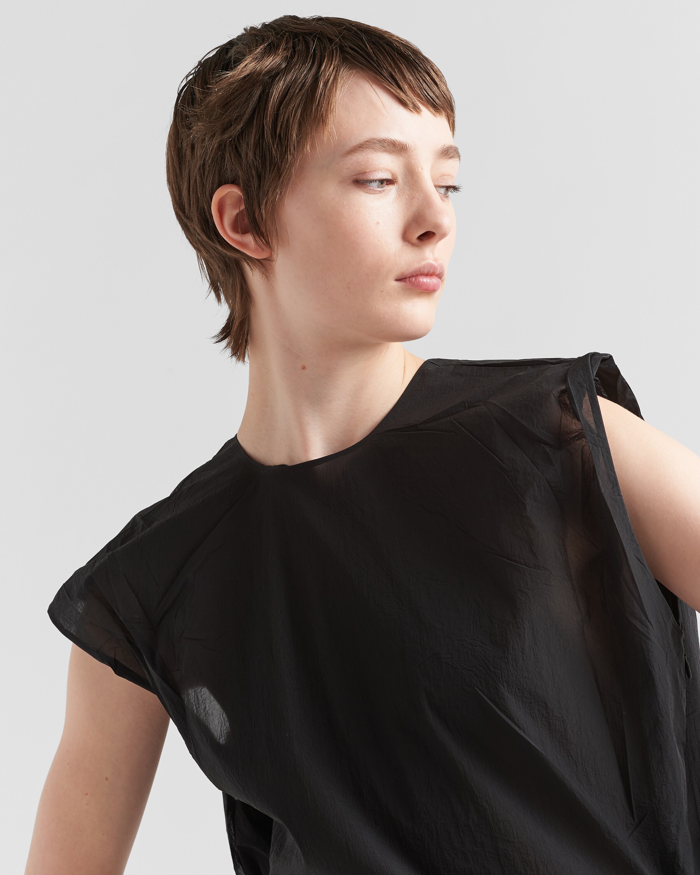 Prada Nylon crepe dress with appliqué 3