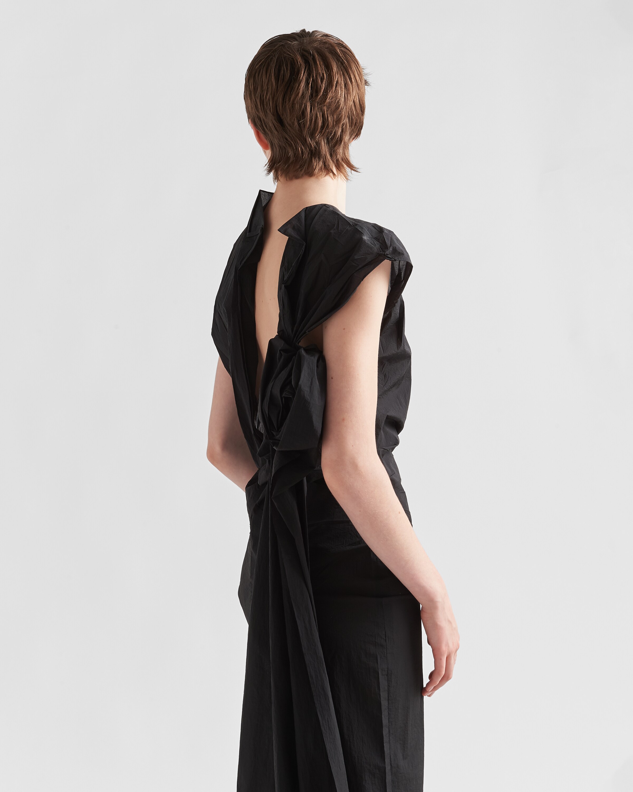 Prada Nylon crepe dress with appliqué 4