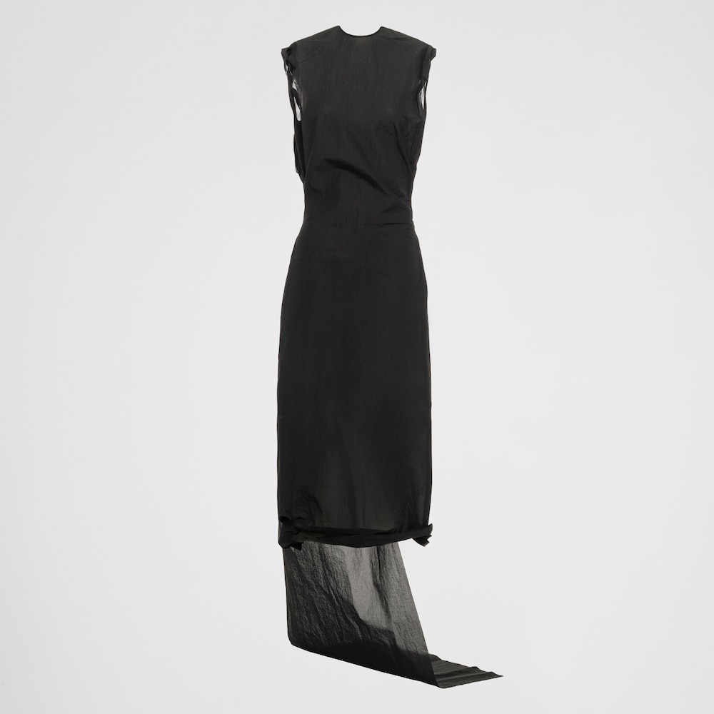 Prada Nylon crepe dress with appliqué 1