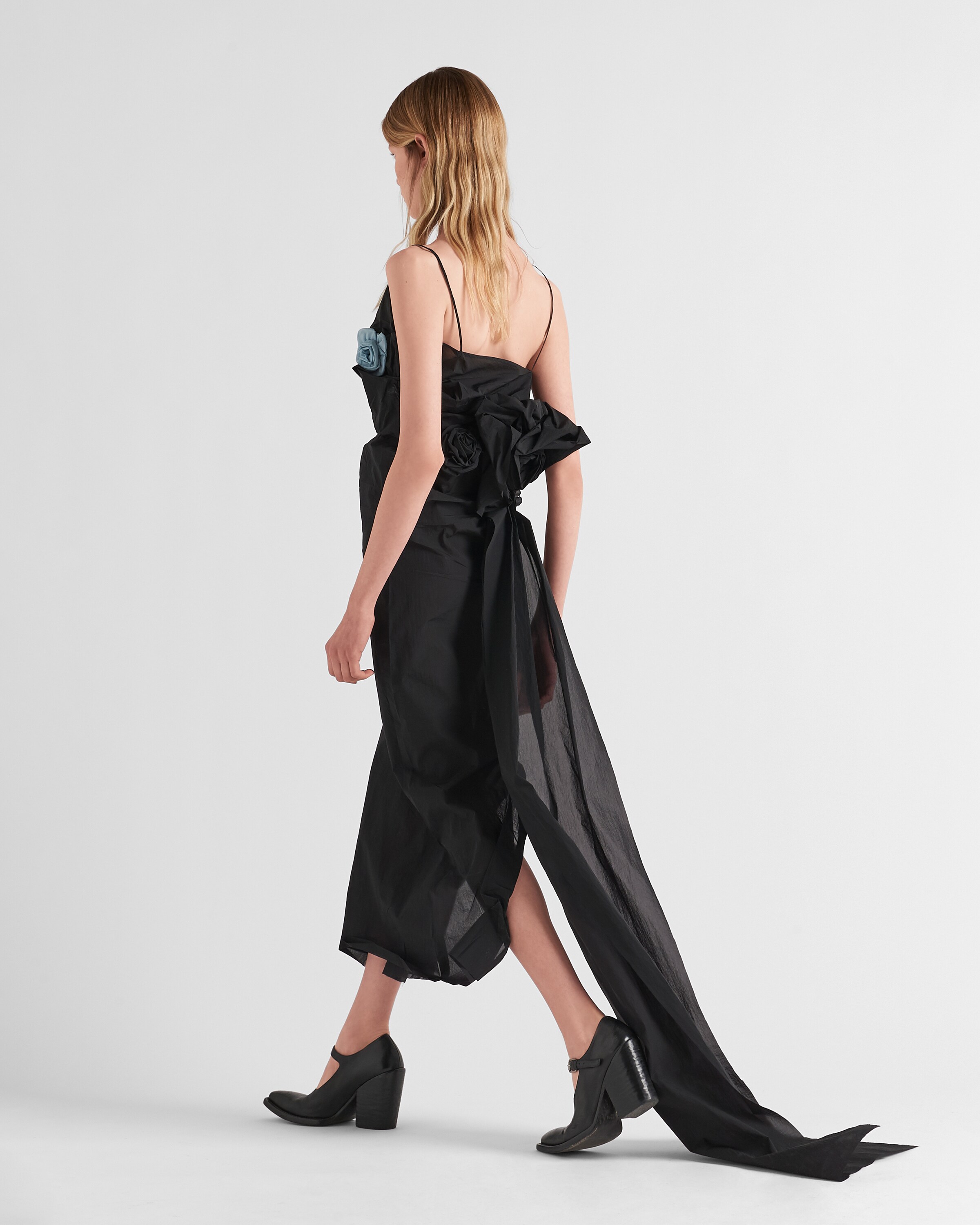 Prada Long nylon crepe dress 5