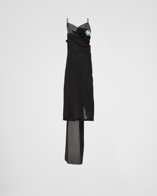 Prada Long nylon crepe dress 1
