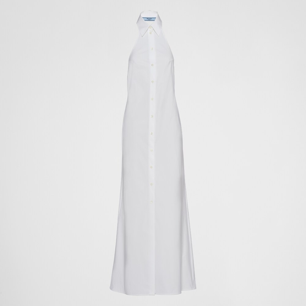 Prada Longue robe-chemise en popeline 1
