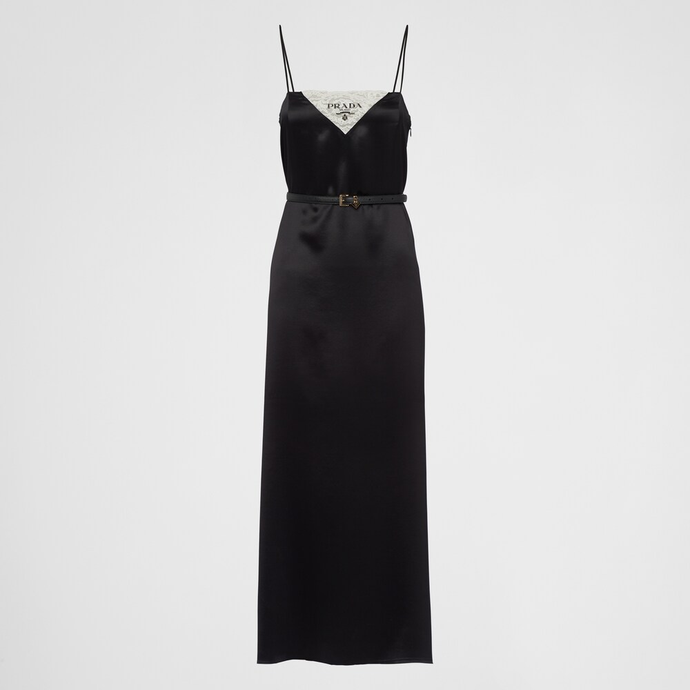 Prada Abito sottoveste in crêpe satin 1
