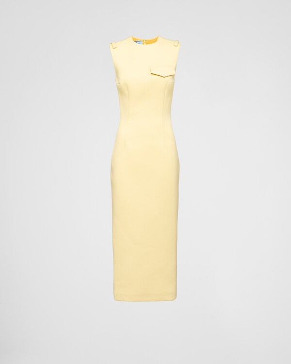 Prada Women Cream Stretch Cotton Sweatshirt Dress main image 1