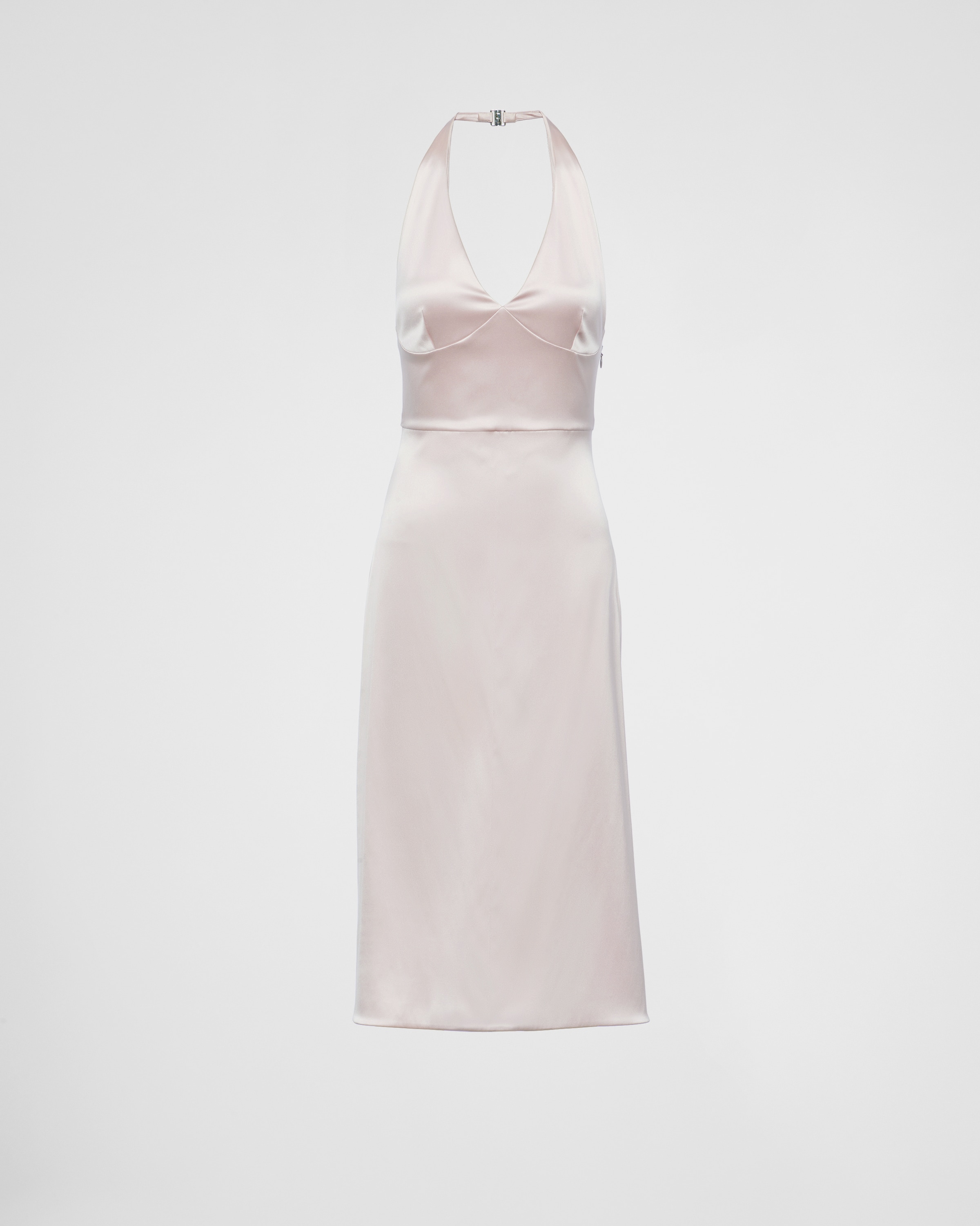 Prada Re-edition 1995 Halterneck Midi Dress In Opal