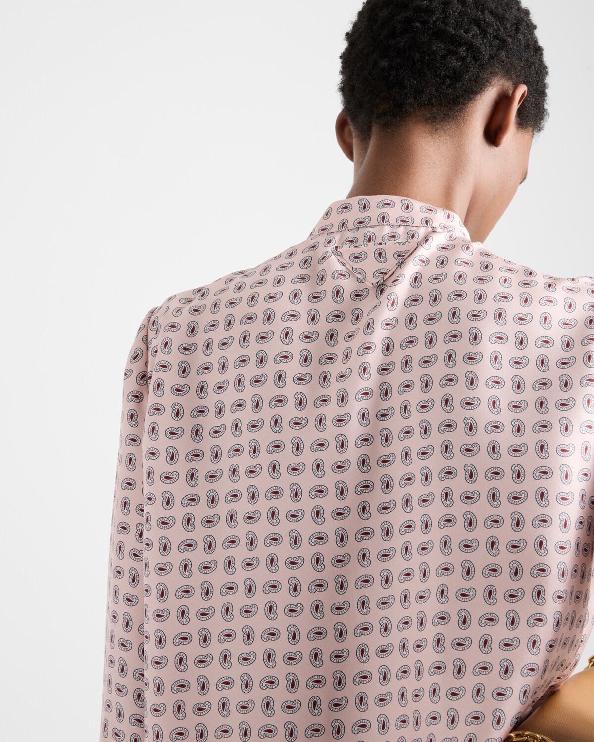 Recent Prada by Miuccia Prada Pale Pastel Pink Silk Chiffon Gathered Halter Dress w Swimgy Skirt