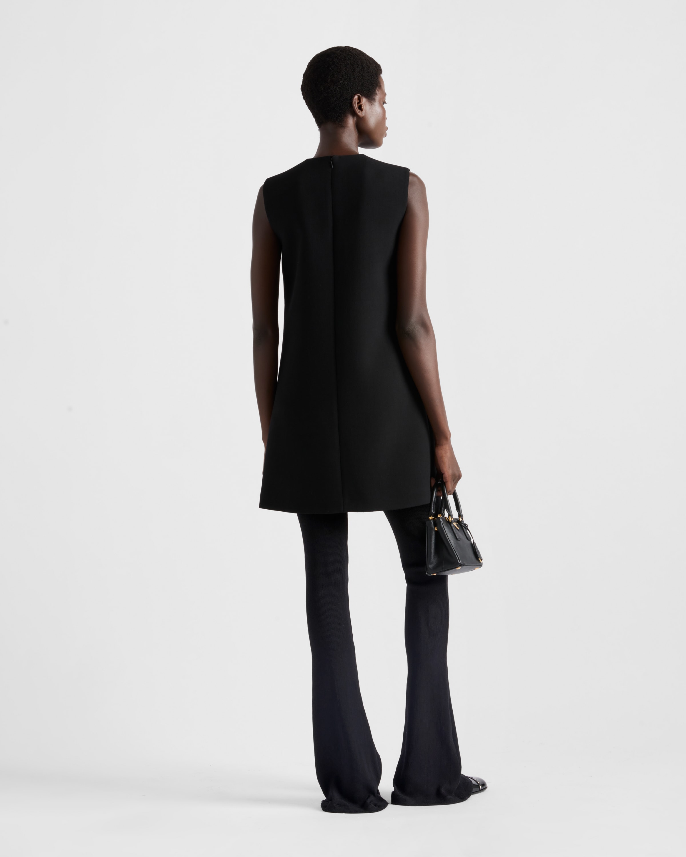 【プラダ・PRADA】Natte minidress Black Natté Mini-dress | PRADA