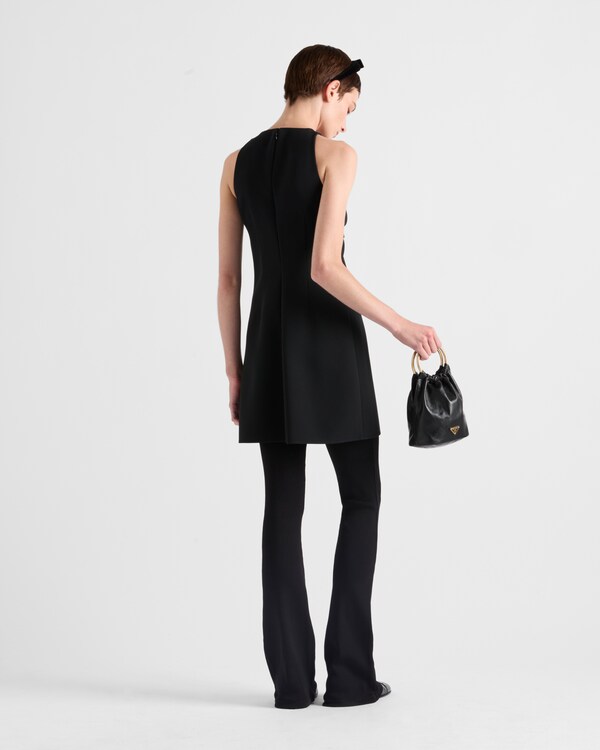 Sablè compact mini-dress - Black Sablè compact mini-dress - Black