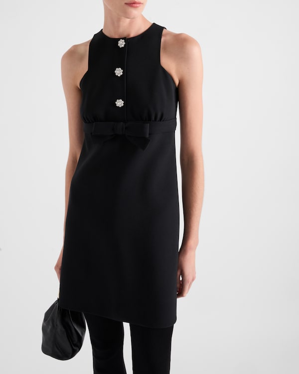 Sablè compact mini-dress - Black Sablè compact mini-dress - Black