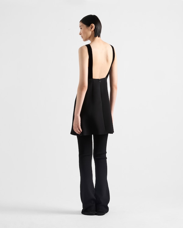 Embroidered cady mini-dress Embroidered cady mini-dress