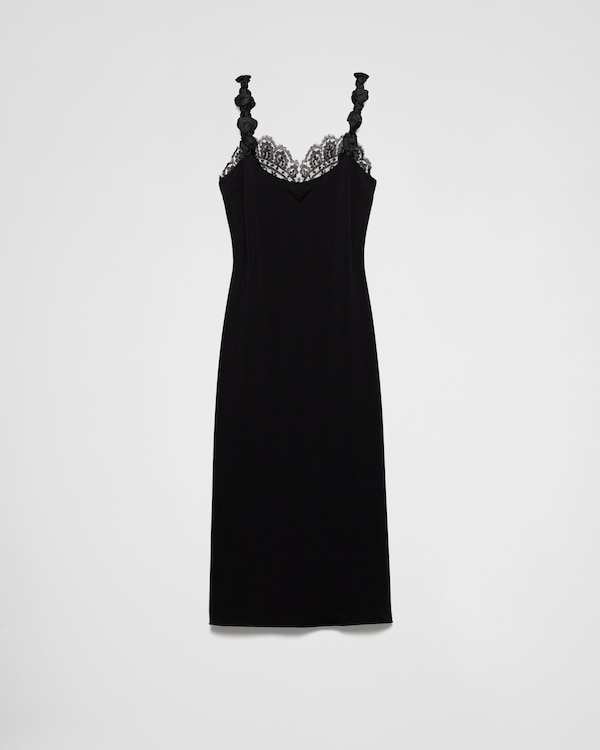 宅配便配送 Blush Printed georgette dress | PRADA ワンピース