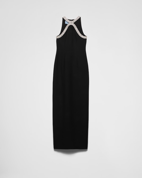 【日本入手困難】プラダ Long silk knit dress ワンピース Black Long Silk Knit Dress | PRADA