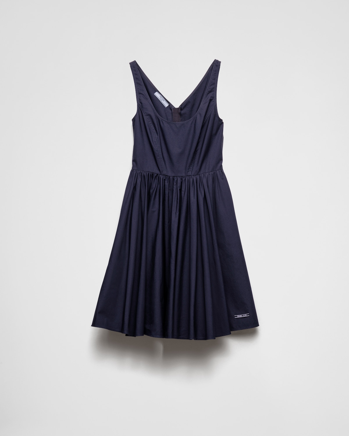 Prada Women Sand Cotton Shirt Dress