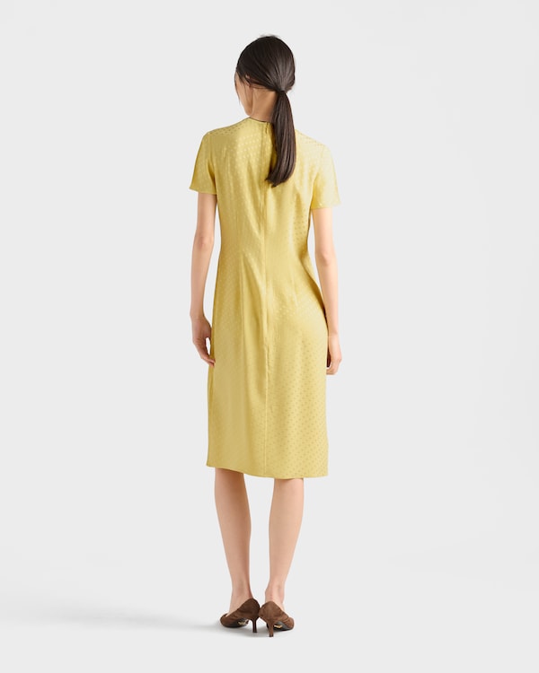 Polka-dot satin dress - Yellow Polka-dot satin dress - Yellow