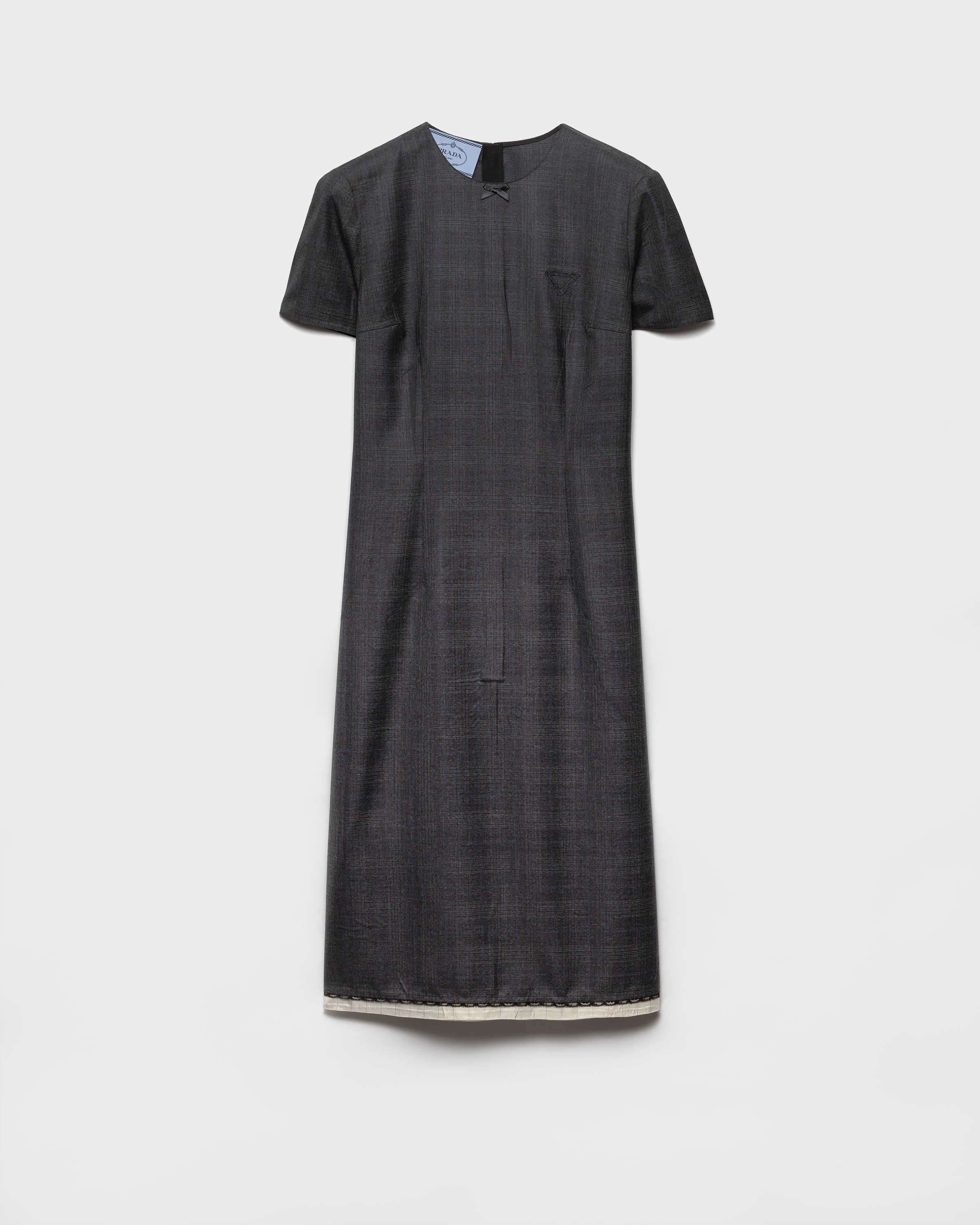 Checked wool dress