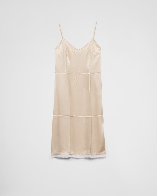 Blush Printed georgette dress | PRADA