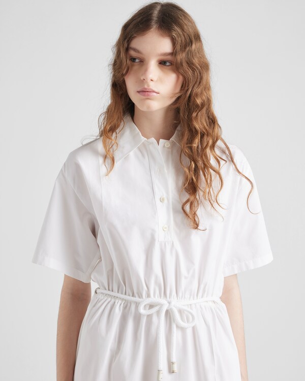 Poplin and satin dress Poplin and satin dress