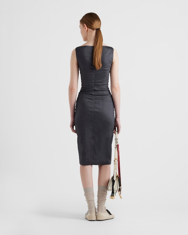 Stretch kid mohair dress - Slate Gray Stretch kid mohair dress - Slate Gray