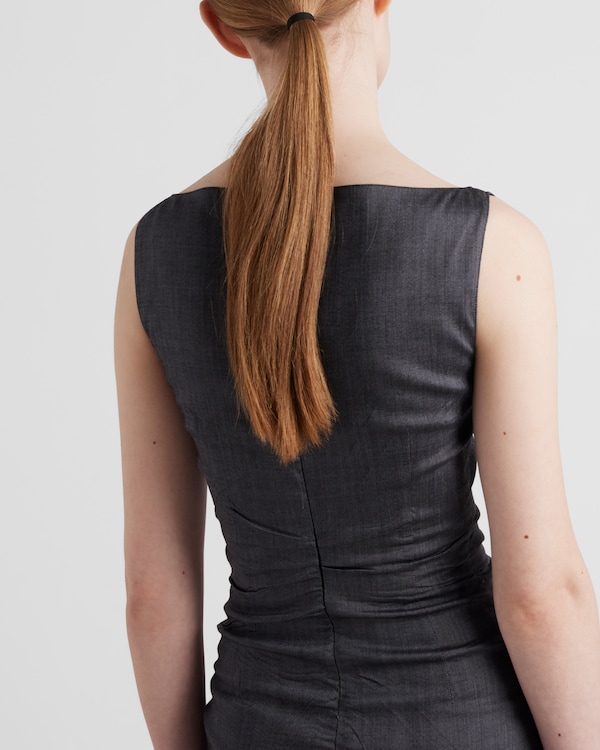 Stretch kid mohair dress - Slate Gray Stretch kid mohair dress - Slate Gray