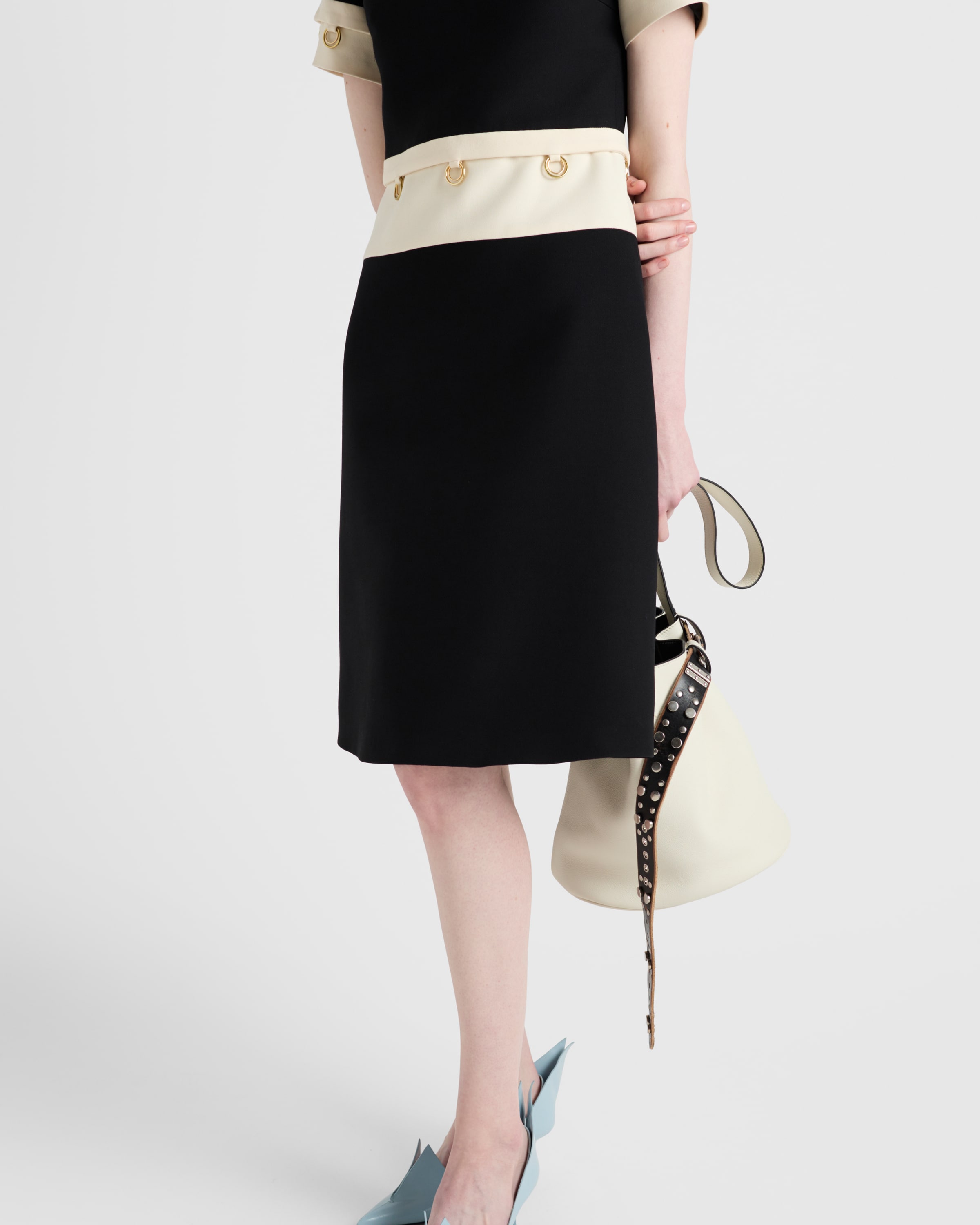 knee length dresses for ladies Prada Silver and Gold Sequin Dress