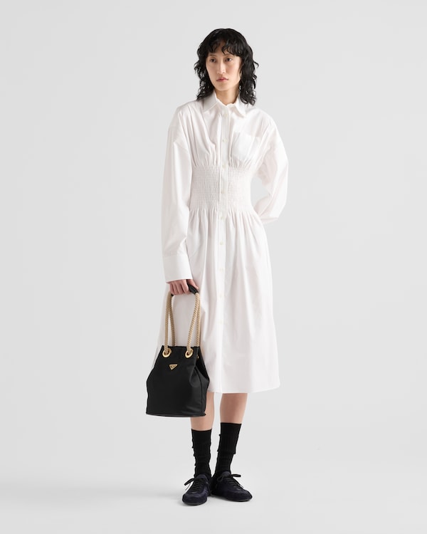 Cotton canvas dress - White Cotton canvas dress - White