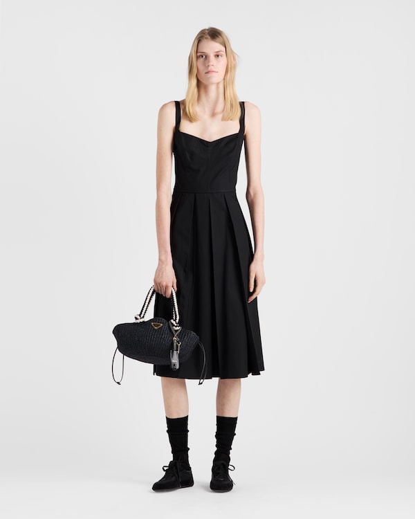 Cotton canvas dress - Black Cotton canvas dress - Black
