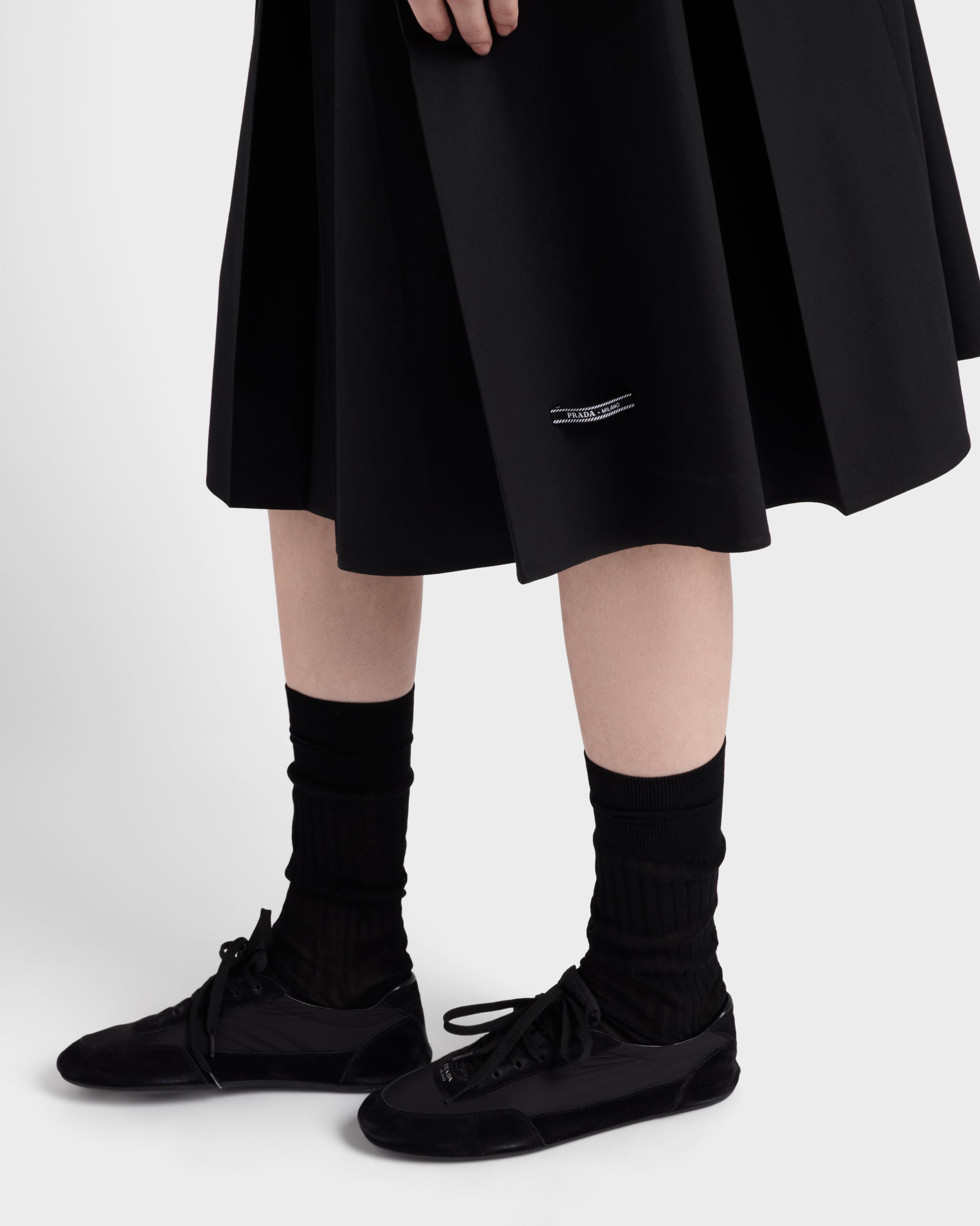 Prada ドレス Cotton canvas dress 関税込 Black Cotton Canvas Dress | PRADA