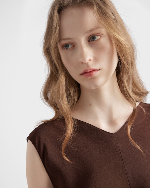 Satin crepe midi-dress Satin crepe midi-dress