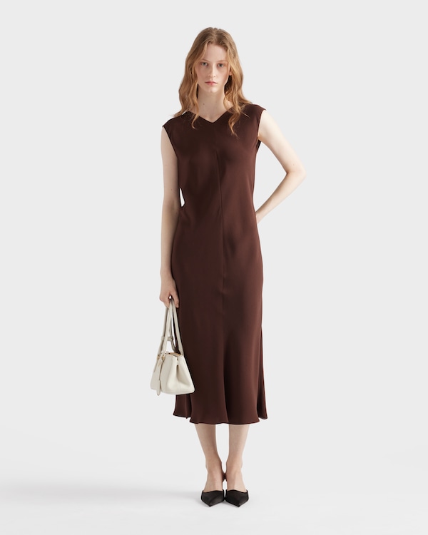 Satin crepe midi-dress Satin crepe midi-dress