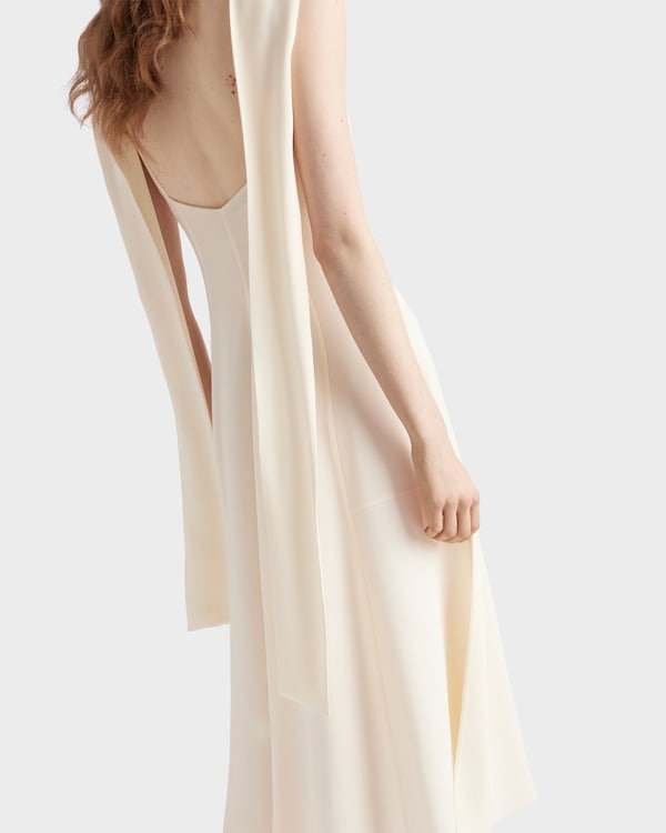 Asymmetrical satin crepe dress Asymmetrical satin crepe dress