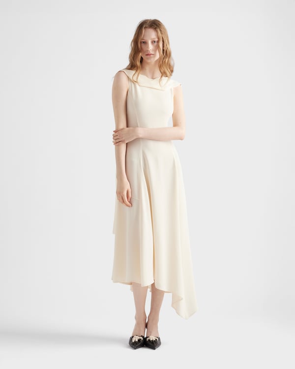 Asymmetrical satin crepe dress Asymmetrical satin crepe dress