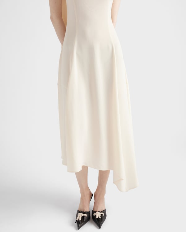Asymmetrical satin crepe dress Asymmetrical satin crepe dress