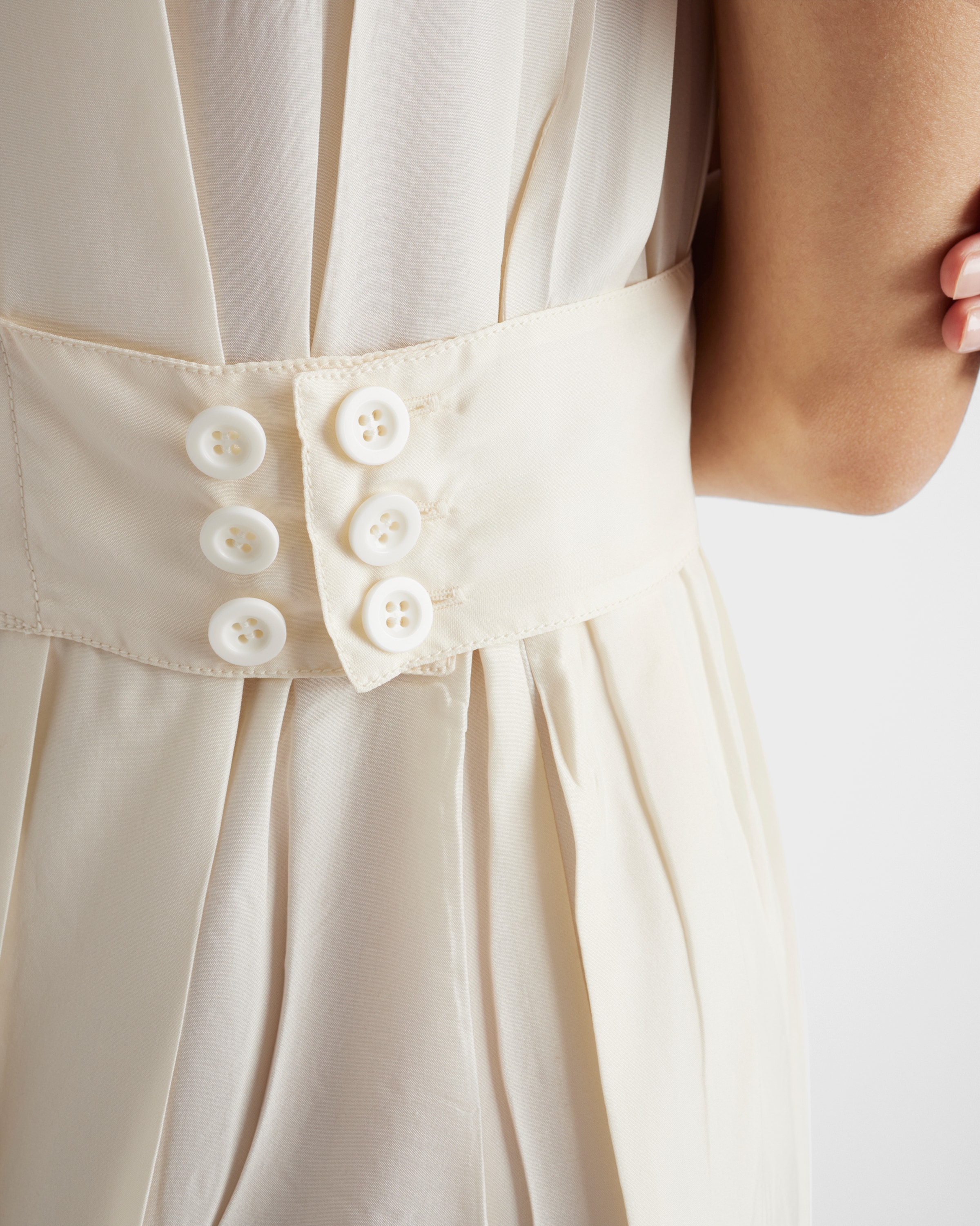 ワンピース Prada Cream Silk Dress Prada Silk Dress | Saks Fifth Avenue