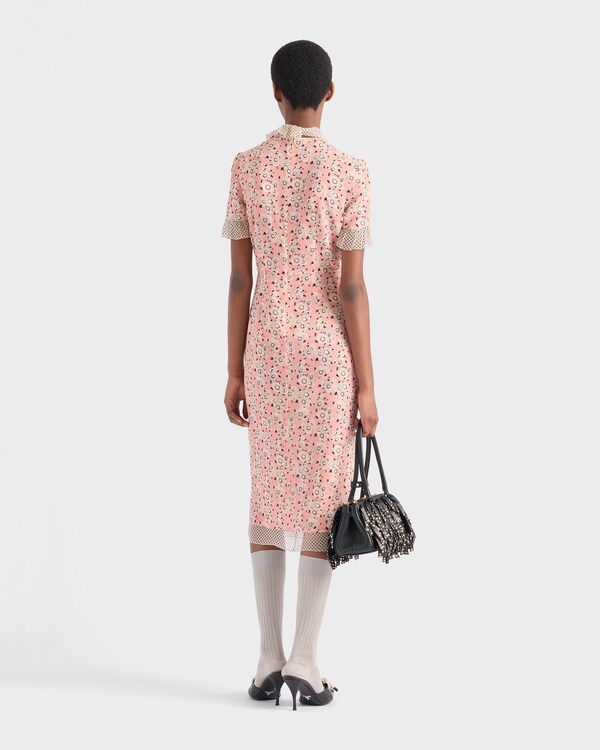 Printed stretch georgette dress Printed stretch georgette dress