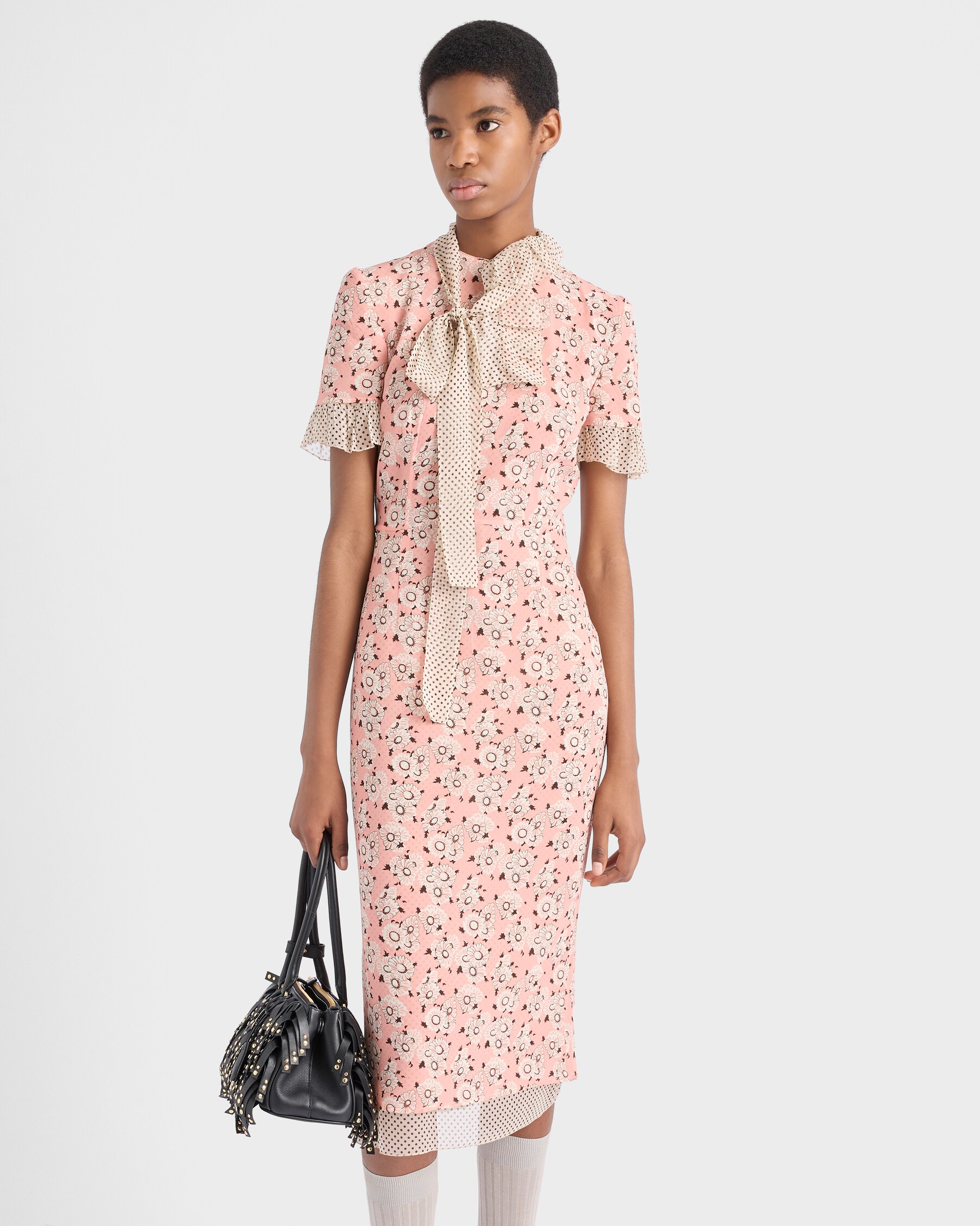 Prada Women Light Pink Georgette Dress
