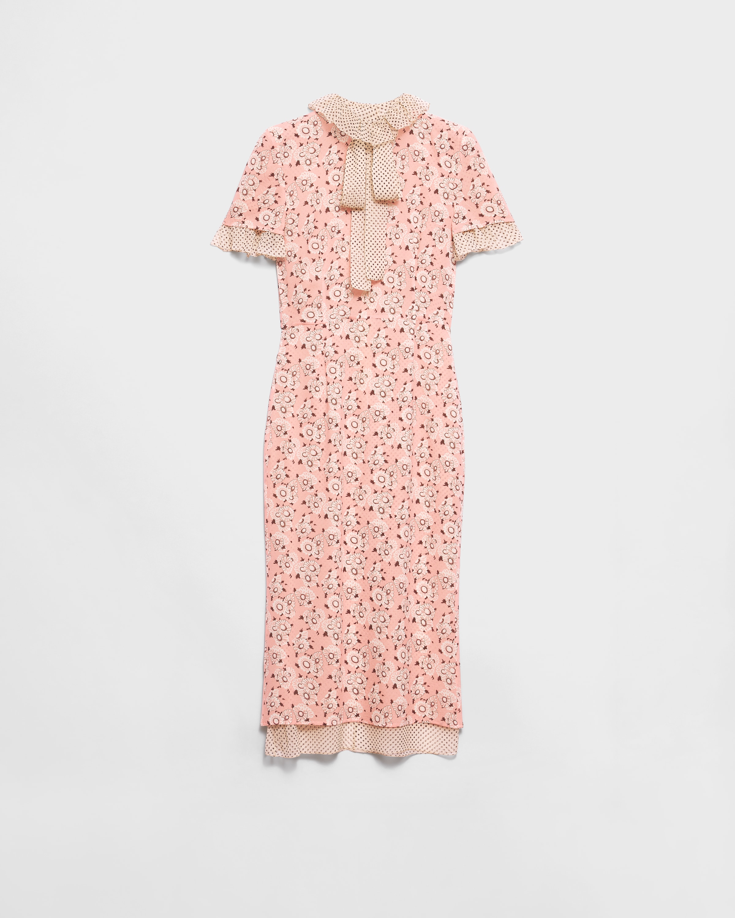 Prada Printed Stretch Georgette Dress
