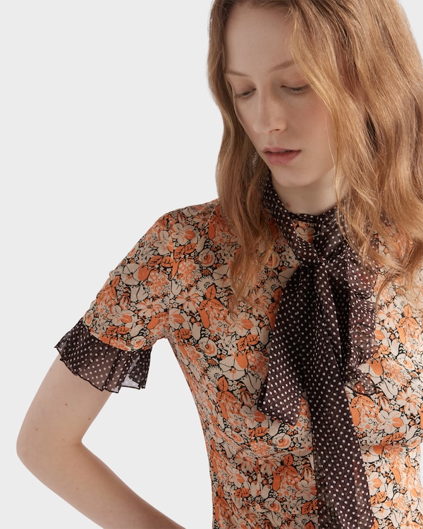 فستان جورجيت مطبوع فستان جورجيت مطبوع