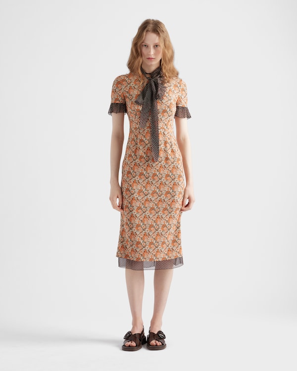 فستان جورجيت مطبوع فستان جورجيت مطبوع