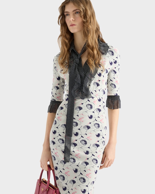 Printed georgette dress - Ivory Printed georgette dress - Ivory