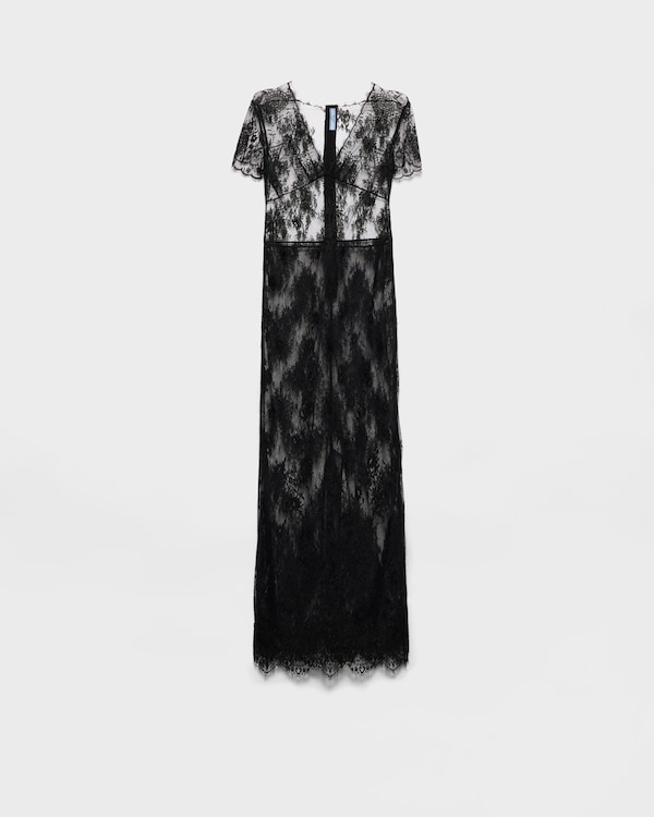 Long lace dress - Black Long lace dress - Black