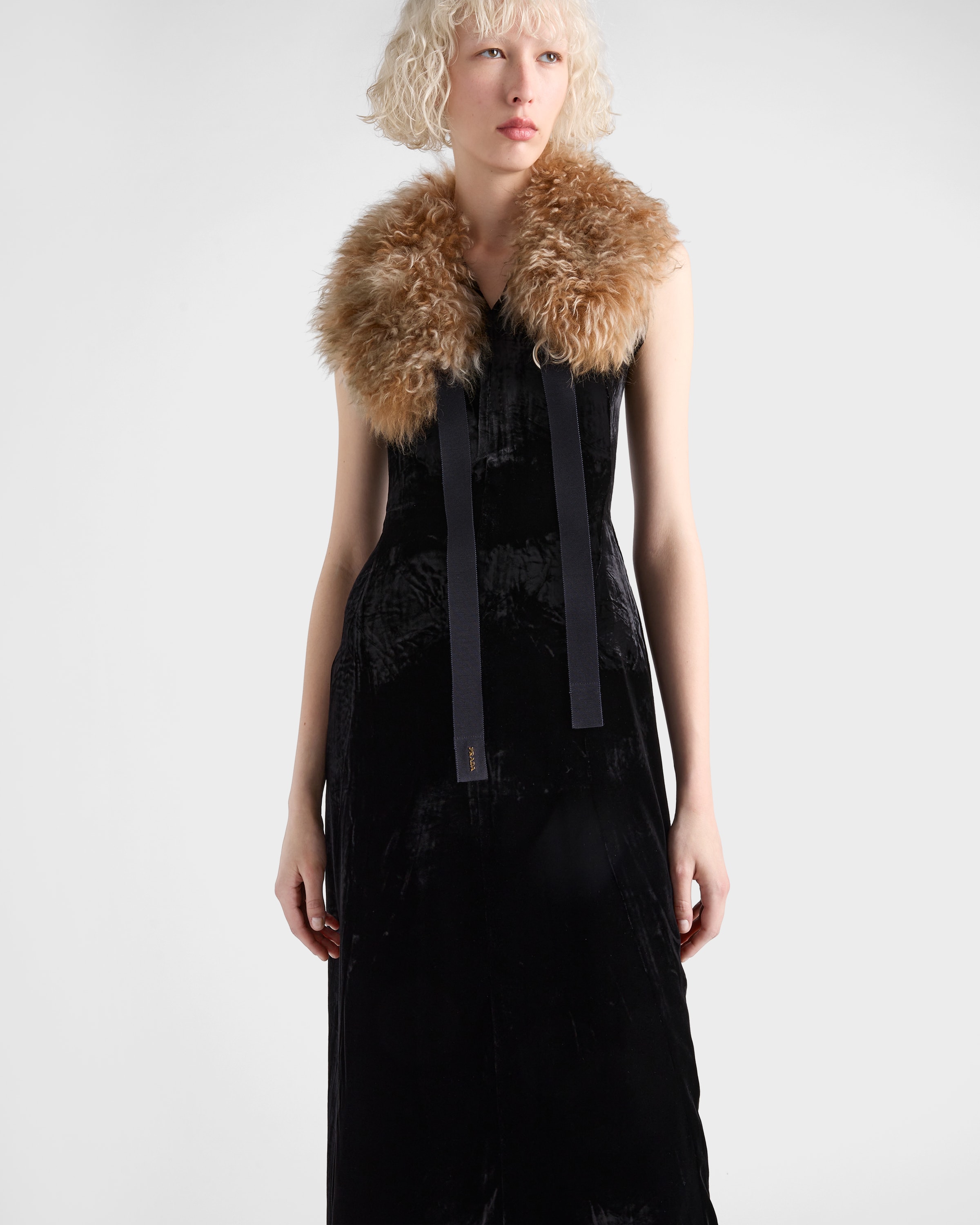 Crushed velvet dress