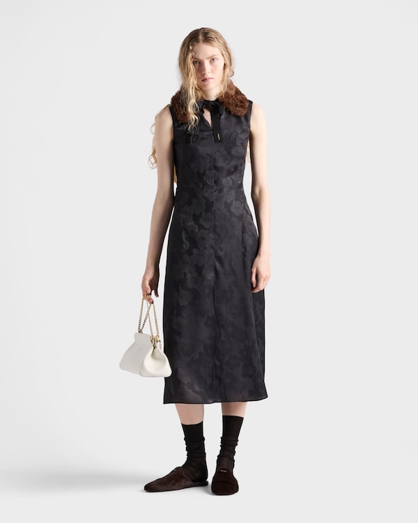 Floral jacquard dress - Smoky Gray Floral jacquard dress - Smoky Gray