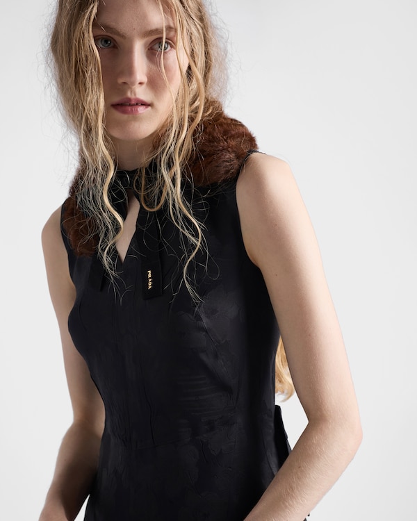 Floral jacquard dress - Smoky Gray Floral jacquard dress - Smoky Gray