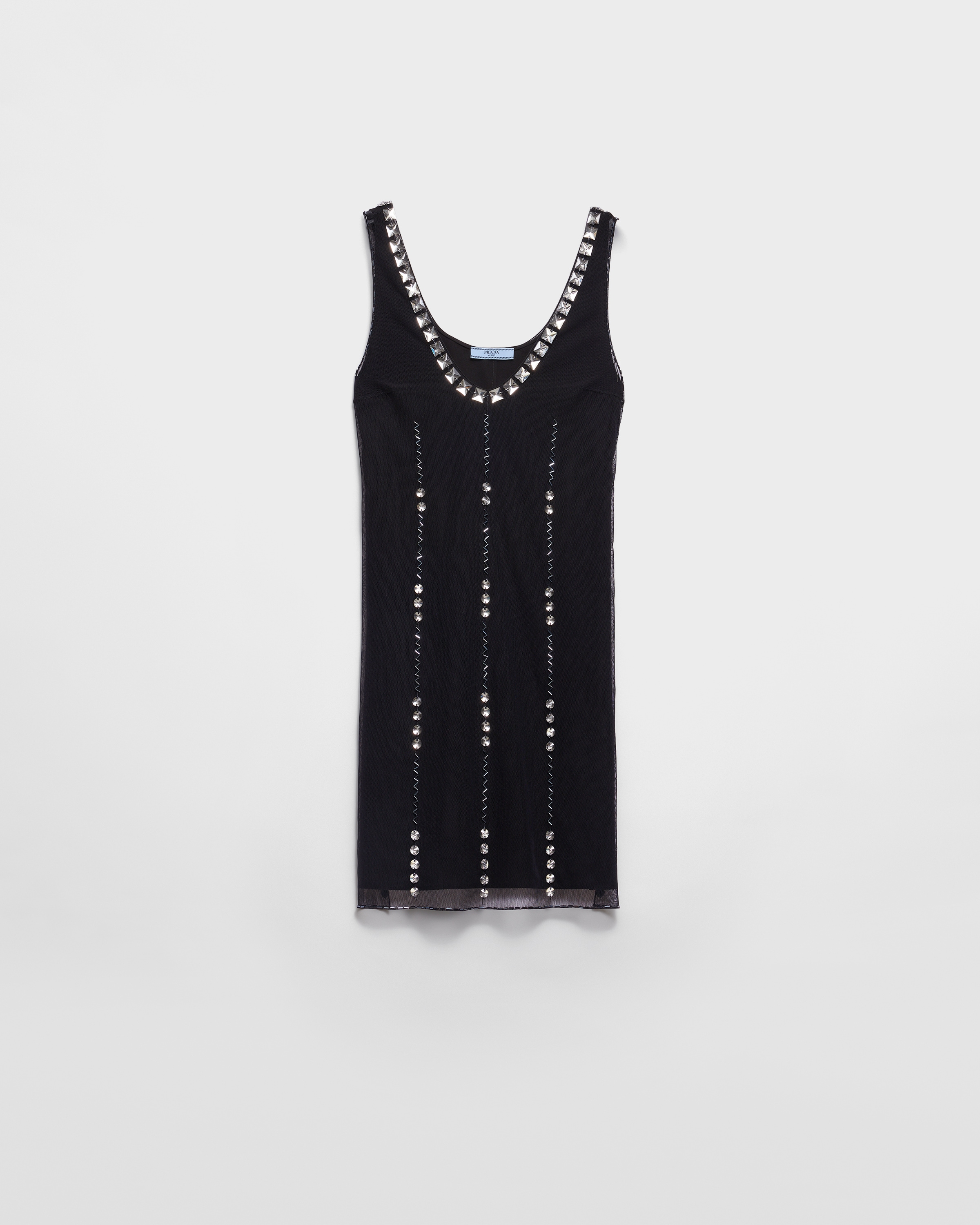 Prada Besticktes Minikleid Aus Tüll